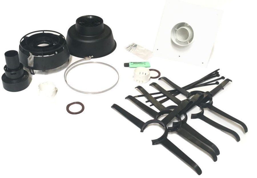 BRILON RENOSET KOMPAKT komínová sada 100/60-60mm, s komínovou hlavicou, plast
