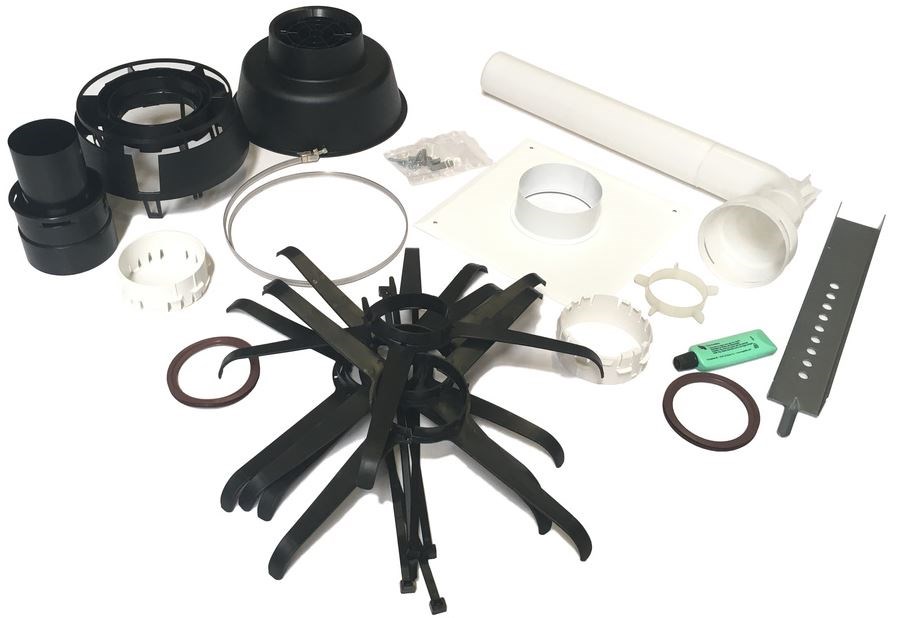 BRILON RENOSET KLASIK komínová sada 125/80-80mm, s komínovou hlavicou, plast