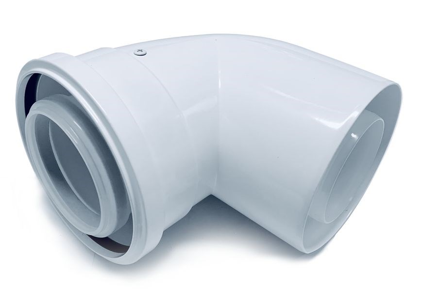 BRILON SERIO koleno 87° DN125/80, koaxiálne, plech/PP
