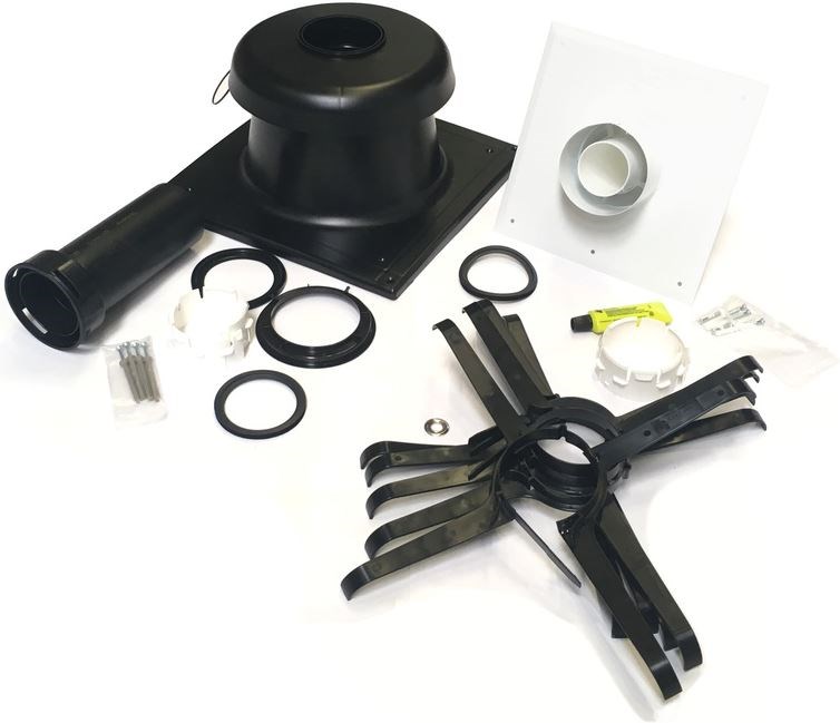 BRILON RENOSET KOMPAKT komínová sada 60/100-80mm, s komínovým poklopom, plast