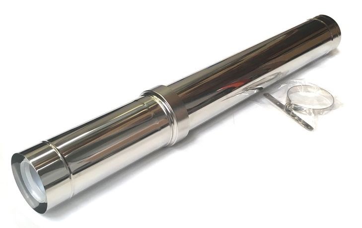 BRILON SERIO strešná koncovka DN125/80, koaxiálna, nerez