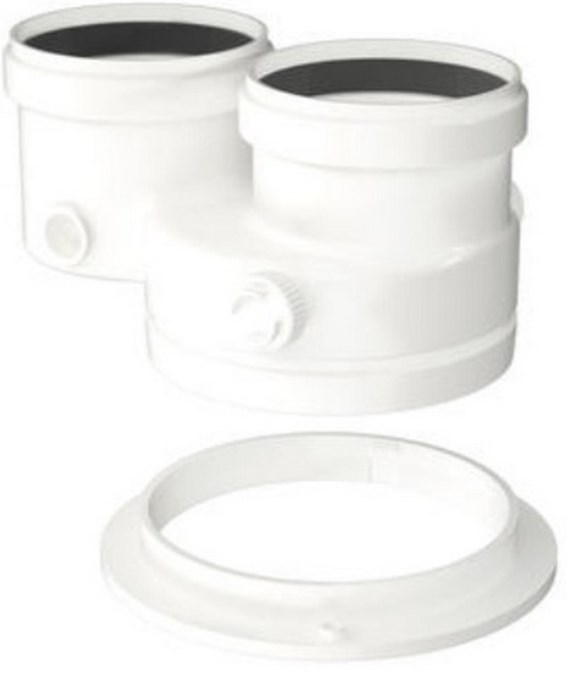 BOSCH základný diel deleného odťahu 80/125mm, koaxiálna, biela