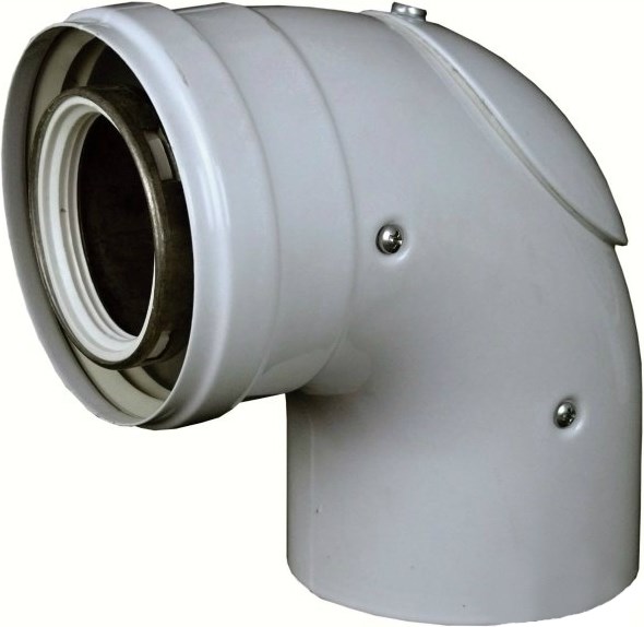 REGULUS A2005120 koaxiálne koleno s kontrolným otvorom 90°, 80/125mm, hliník