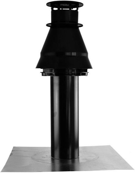 REGULUS A5023169 komín 80mm, s krycou doskou, čierna