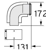 VAILLANT koaxiálne koleno 87°, 60/100 mm, plast