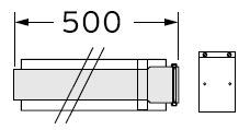 VAILLANT predlžovací kus oddymenia 0,5m, 60/100mm, plast