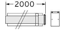 VAILLANT predlžovací kus oddymenia 2,0m, 60/100mm, plast