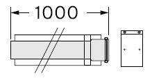 VAILLANT predlžovací kus oddymenia 1,0m, 60/100mm, plast