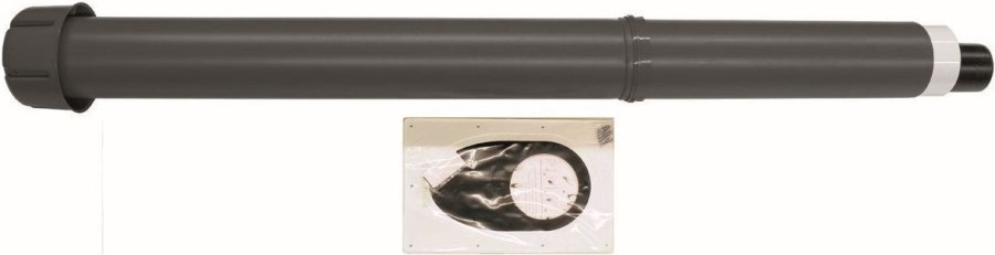 VAILLANT vertikálny strešný nadstavec 110/160mm, čierna, plast