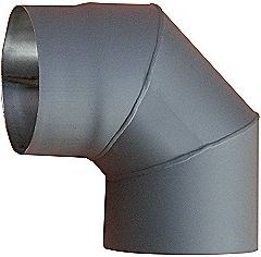 Koleno 90° pr.150mm dymové, 1,5mm, oceľ, čierna