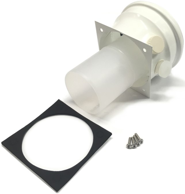 BRILON THRS kotlový adaptér 125/80mm, 200mm, pre koaxiálne pripojenie, vrátane hrdla, biela
