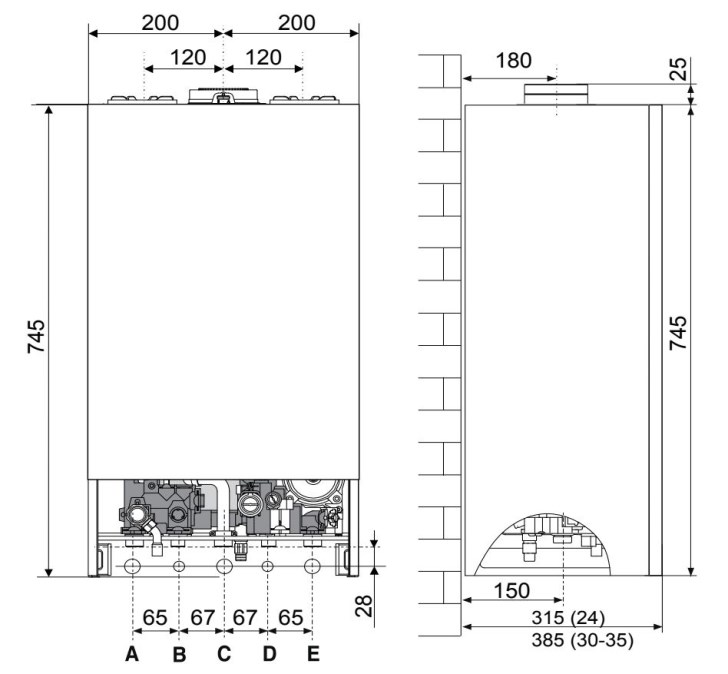 ARISTON GENUS ONE+ WIFI 30 plynový kotol 28,7 kW, prietokový ohrev TV, závesný