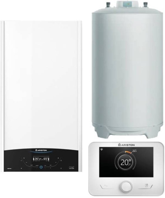 ARISTON GENUS ONE+ GREEN zostava GENUS ONE+ SYSTEM 24 plynový kotol + BCH CD1 120 EE ARI zásobník + SENSYS HD termostat + vonkajšie čidlo (komplet)