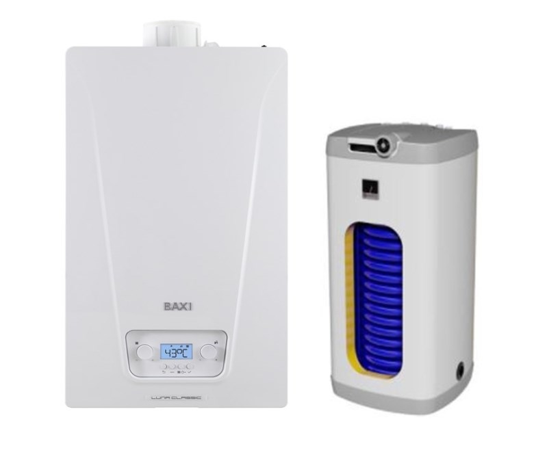 BAXI LUNA CLASSIC 1.24 plynový kotol 24 kW, závesný + zásobník 100l, stacionárny (sada)