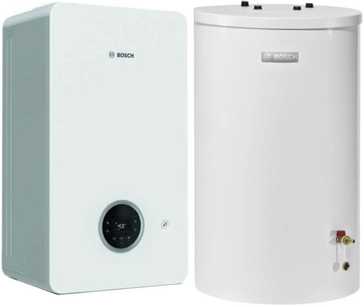 BOSCH CONDENS GC 2300iW 24 P plynový kotol 25 kW, závesný + zásobník 116l, stacionárny (komplet)
