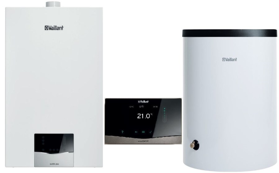 VAILLANT ECOTEC PLUS IONIDETECT VU 25CS/1-5 plynový kotol 26,4kW, závesný + zásobník VIH R 120/6 B + regulácia SENSOCOMFORT 720 (komplet)