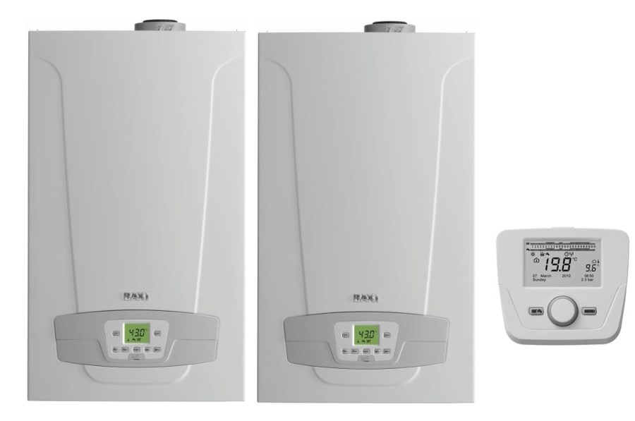 BAXI LUNA DUO-TEC MP+1.35 stavebnica kaskádovej kotolne do 73 kW+obslužná jednotka QAA75 (komplet)