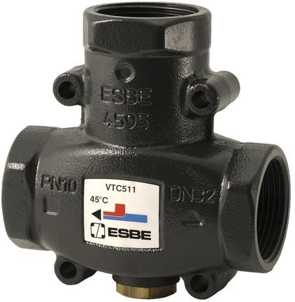 ESBE VTC511 ventil DN25, 70°C, plniaci, vnútorný závit, pre zdroje na tuhé palivá, liatina
