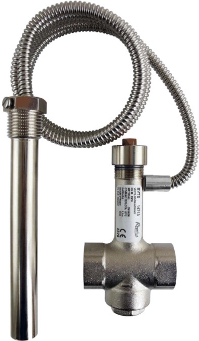 REGULUS BVTS termostatický ventil 3/4", 97°, dochladzovací, s kapilárou 1,3m, poniklovaný